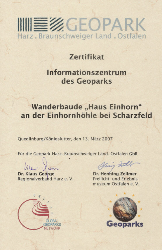 Wanderbaude Haus Einhorn = Infozentrum